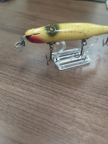 Creek Chub Crankbait - Vintage - Rare Early C.C B.CO Garret Ind Wood 3 Hook - Bild 7 von 8