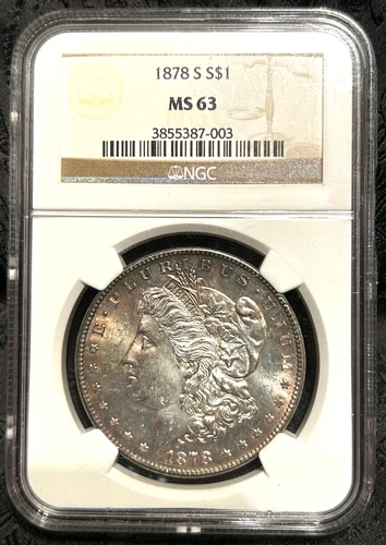 NGC MS63 1878-S MORGAN DOLLAR