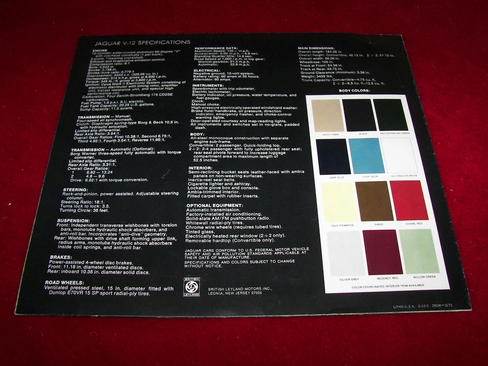 Folleto promocional Jaguar V12: The Ultimate Cat Foto 2 de 3