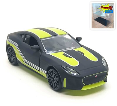 Majorette Jaguar F Type Matte Black / Neon Yellow Stripe 1:59 (3