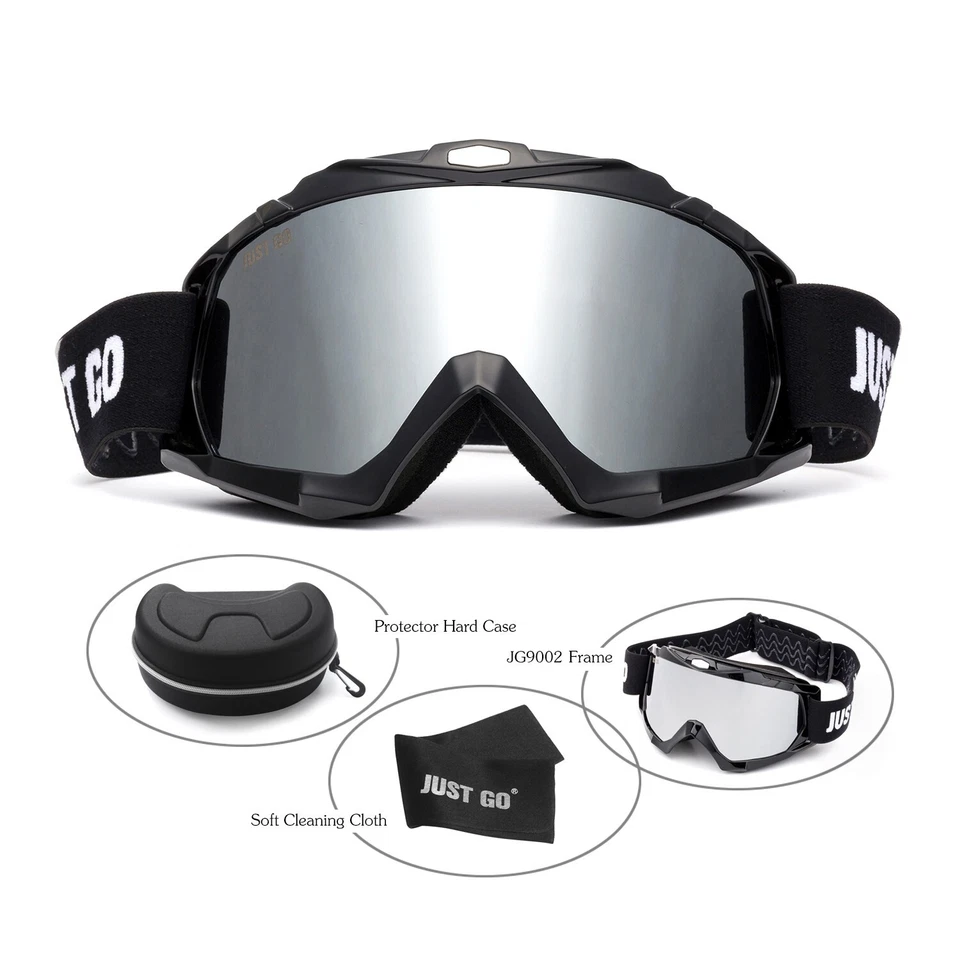 JUST GO Occhiali da Sci per Sci Doppio Strato Antiappannamento Lente UV Snowboard Occhiali - Immagine 2 di 4