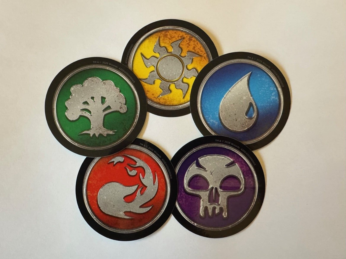 mtg card stickers MTG Magic the Gathering Official 5 mana sticker set - New