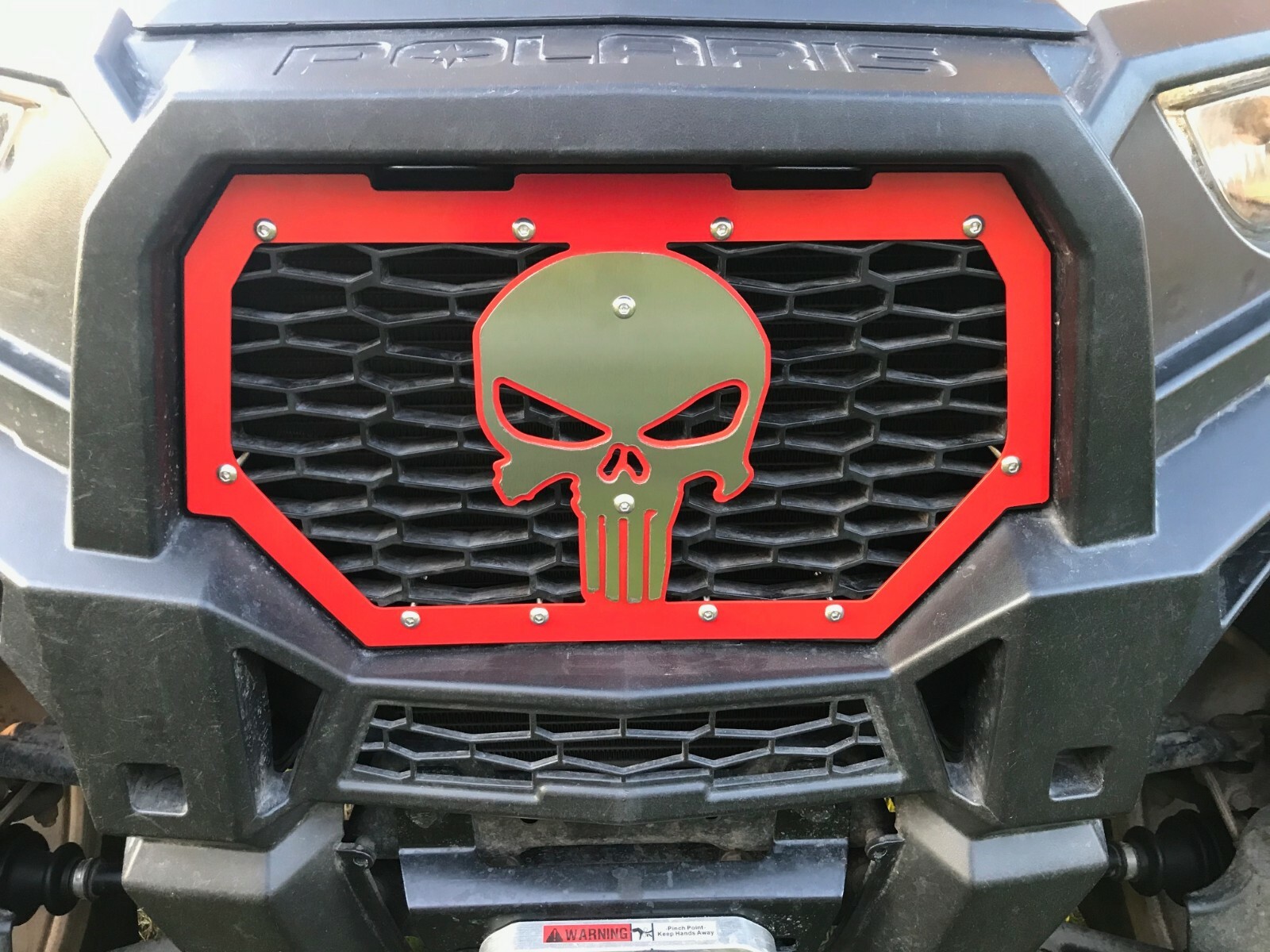 PUNISHER CUSTOM RZR GRILLE INSERT FOR  2015-2020 900 and 900s  2016-2020 1000