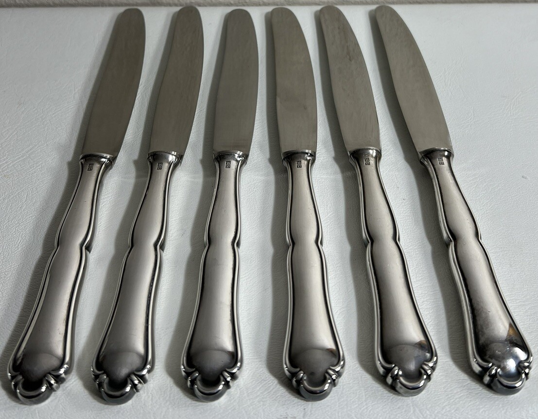 【Bruckmann 90 silverplate】テーブルナイフ　6本セット Bruckmann 27 piece 90 silverplate flatware - 6 place
