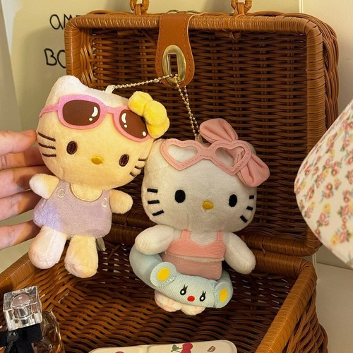 Cute cartoon swimming circle cat pendant high value bikini cat pendant bag ornam - Picture 4 of 18
