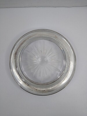 Vintage Frank M Whiting Co. Coaster 925 Sterling Silver Glass | eBay