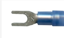 8 50pc 16-14 6 BLUE NYLON FORK SPADE TERMINAL ELECTRICAL CONNECTOR MADE IN USA
