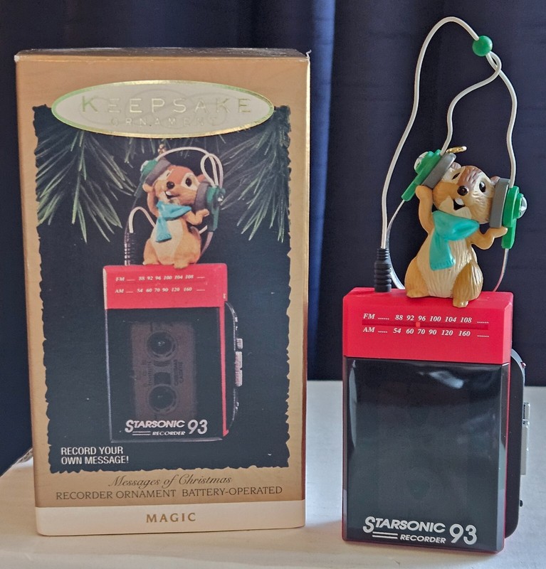 Hallmark Keepsake Ornament  1993 Messages Of Christmas Recorder