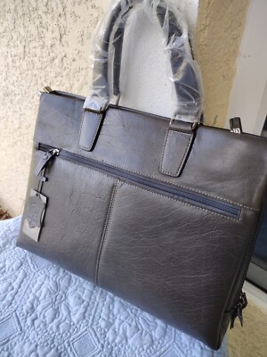 Georgio Ferretti Leather Laptop Messenger Bag