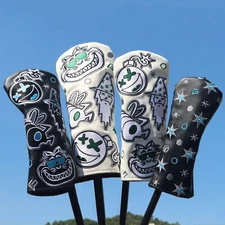 Premium Wizard Cat Golf Driver Cover Headcovers Fairway Wood Cover Hybrid Covers
