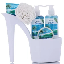 New Heel Shoe Spa Gift Set – Clean Ocean Scented Bath Essentials Gift Baske With