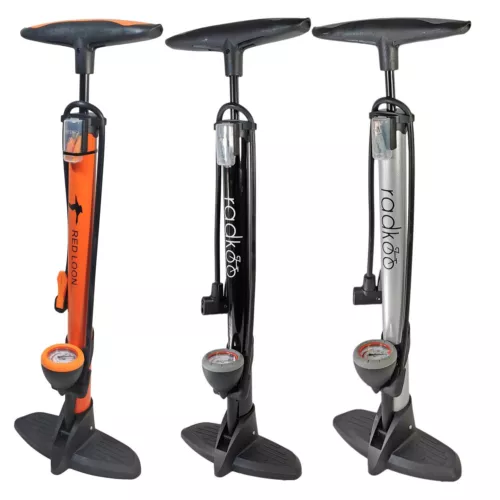 Luftpumpe Metall Fahrradpumpe 11 bar Standpumpe Pumpe Manometer alle Ventile