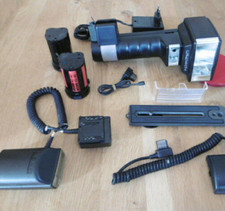 Metz Mecablitz 45CT-4 flash a barra e ACCESSORI & SCA 3007A & pacco batteria extra