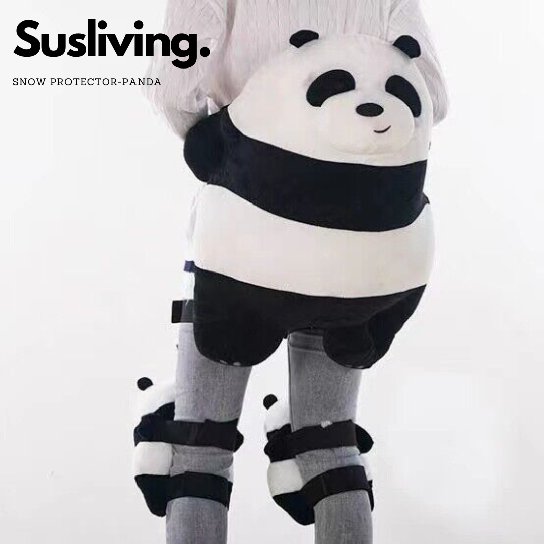 Snowboarding Stuffed Animal Protector Snow Panda Knee Support Soft