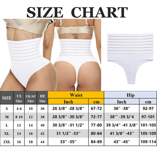 Women's Compression Shapewear Panties High Waist Thong Tummy Control Body Shaper - Picture 19 of 35