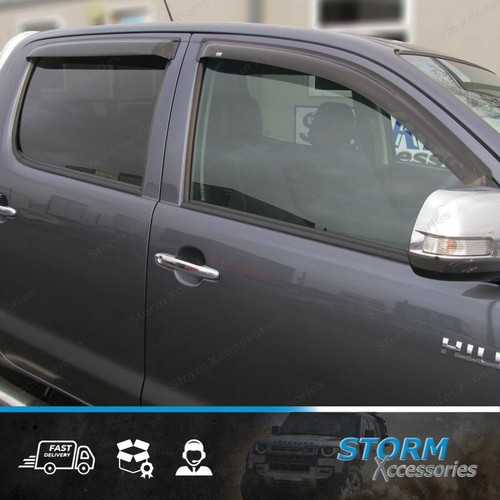 EGR WIND DEFLECTORS 4PC SET STICKONTYPE FOR TOYOTA HILUX MK7 DCAB