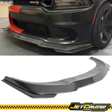 Fits 15-23 Dodge Charger SRT 392 V3 Style Carbon Look Front Bumper Lip Spoiler