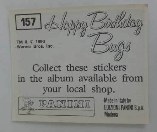 1990 Panini Happy Birthday Bugs (Pick Your Sticker) - Picture 235 of 343