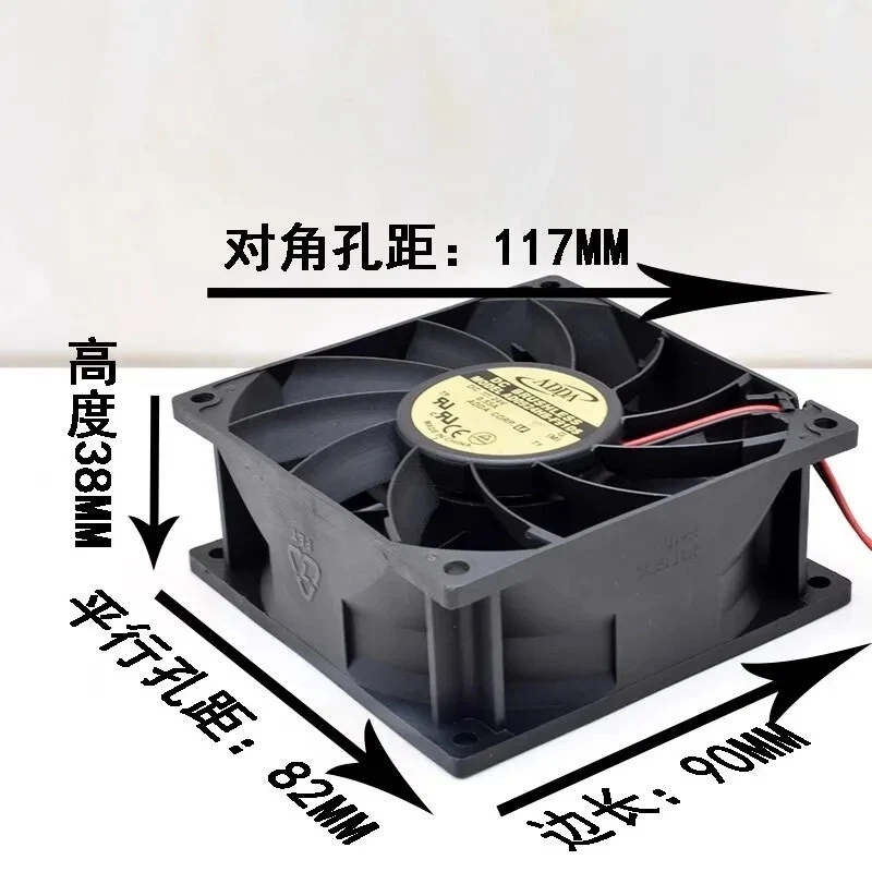 1X ADDA AD0924HB-F99DS 9038 9CM 24V 0.55A 2-wire Frequency Converter Cooling Fan - Image 3 of 3