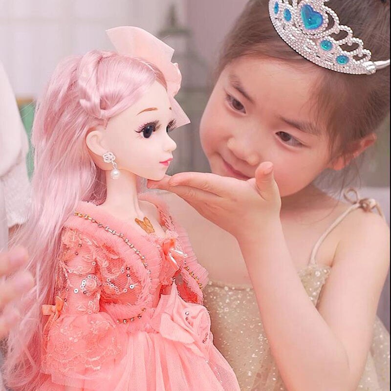 60cm Fashion Girl Doll Toy Moveable Jointed DIY Princess Doll Set