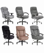 Big ＆ Tall Executive Chair Office Fabric High Back Computer Desk Recliner 400lbs