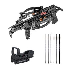 BALLISTA Bundle: Bat Reverse Crossbow  Red Dot 1x22x34mm  Sting Bolts 13"