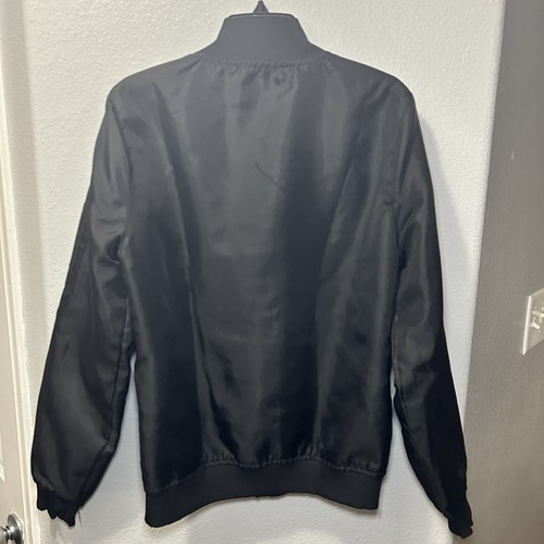 Beautiful Giant Black Full Zip Bomber Jacket Size Small - Picture 4 of 7