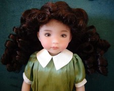 Monique Patty dark brown wig in 2 ponytails Size 8-9 for Effner Little Darling