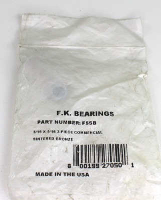 F.K. Bearings F5SB 5/16 x 5/16 3-Piece Commercial