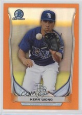 2014 Bowman Chrome Prospects Orange Refractor 10/25 Kean Wong #BCP2 0pl9