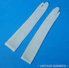 Vintage Barbie Doll White Long Tricot Gloves Near Mint ~ 1960's
