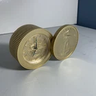 Bulova Walking Liberty Stack of Coins Desktop Alarm Clock