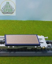 Spur TT Ladeplattform blau Holzb. 20 ft Flat Rack Containerwagen Transport 1:120