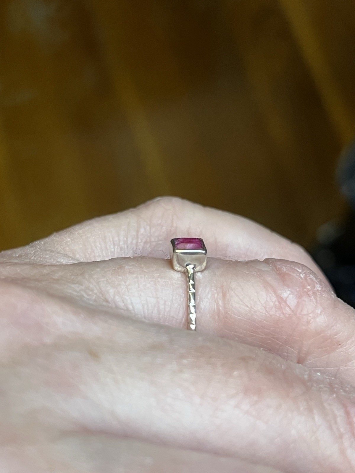 Simple Ruby And Sterling Ring Size 7 - image 10
