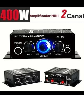 Hi Fi Audio Amplifier AK-270 RV Mini 2- Channel Power/Stereo System for Car&Home