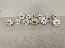 Lot of 11 E.F. Johnson 123-206-200 High Voltage Tube Sockets Vintage Ham Radio