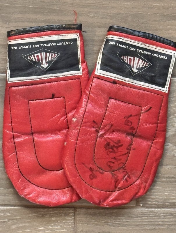 Jackie Chan Autographed Martial Arts Gloves