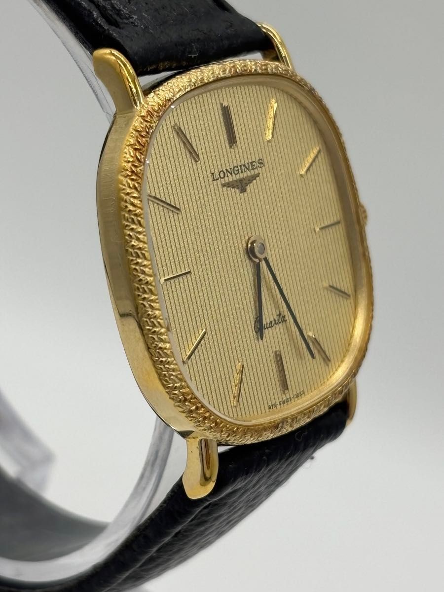 Longines 978 3253 Gold Dial Original Buckle Working Quartz Mens Watch from Japan image 3