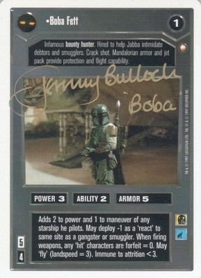 Star Wars CCG - Jeremy Bulloch   (Boba Fett) - signed card