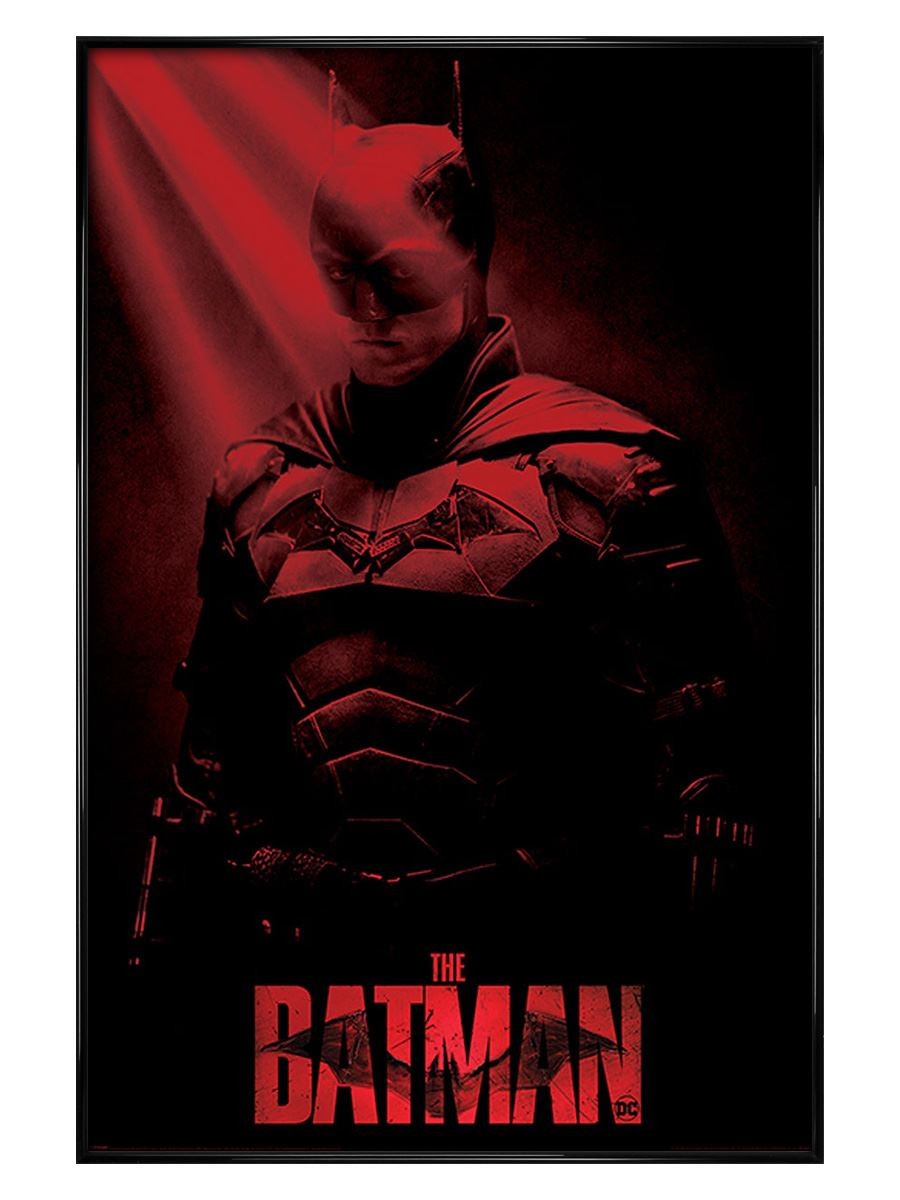 The Batman (Crepuscular Rays) Maxi Poster - Black Gloss Framed