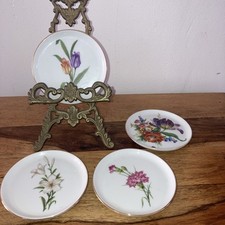 Four Vintage Fürstenberg Porcelain Plates Floral Design Very Good Condition