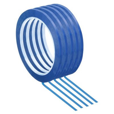 Trocken abwischbares Whiteboardband, 5er Set, 4mm blau