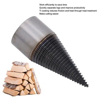 Firewood Bit Ti Coating Carbon Steel Efficient Cutting Wood Splitter Drill Bit