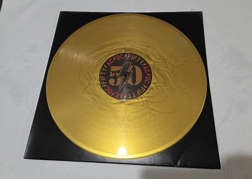 AC/DC Back In Black LP Fifty 50th Anniversary Edition GOLD Color Vinyl