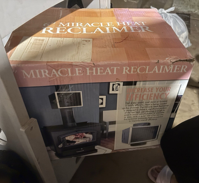 #ad #ad Miracle Heat Black Heat Reclaimer for Stove Metal Single Wall Indoor 6in Dia $75.00