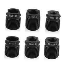 6PCS Shift Knob Adapter Set,M8/M10/M12/M14 Stick Shift Knob Thread Adapter for
