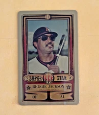 1983 PERMA GRAPHIC==GOLD==SUPER-STAR #-27 REGGIE JACKSON==CALIFORNIA ANGELS