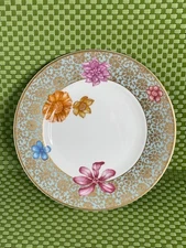 Villeroy & Boch AUREUS Accent Salad Plate Blossoms Bone China Germany - 8 3/4"