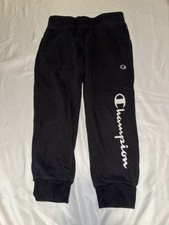Champion Boys Size XSmall Sweatpants Black Elastic Drawstring Waist Straight Leg