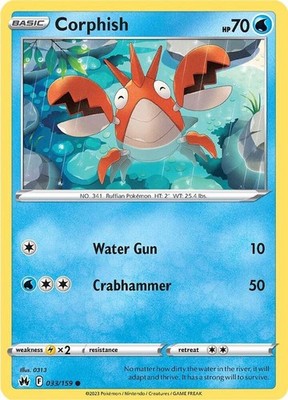 Corphish Common SWSH: Crown Zenith 033/159 NM